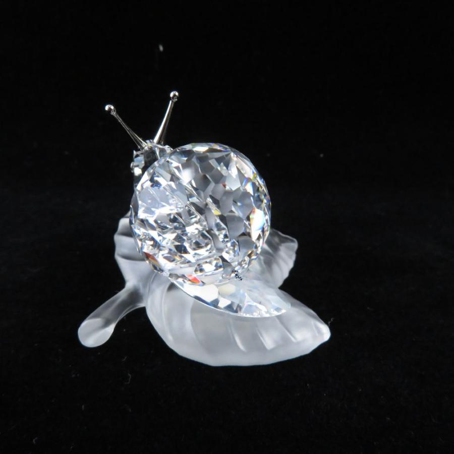 SWAROVSKI スワロフスキー葉っぱの上のかたつむり☘ 置物 インテリア