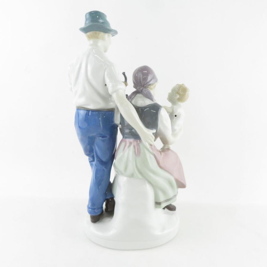 陶器製男性フィギュリン 置物 フィギュリン ガチョウと男の子 陶磁器 11otd3 その他人形