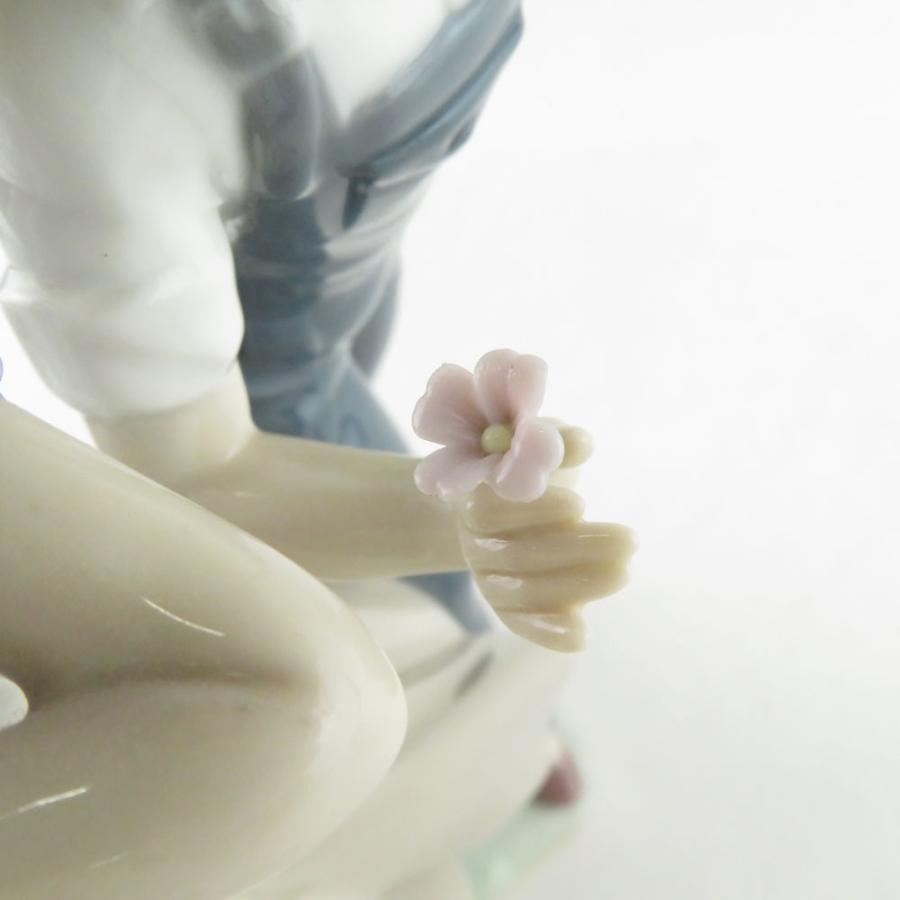 LLADRO 美品 リヤドロ 5292「恋の花が咲く」 フィギュリン 置物