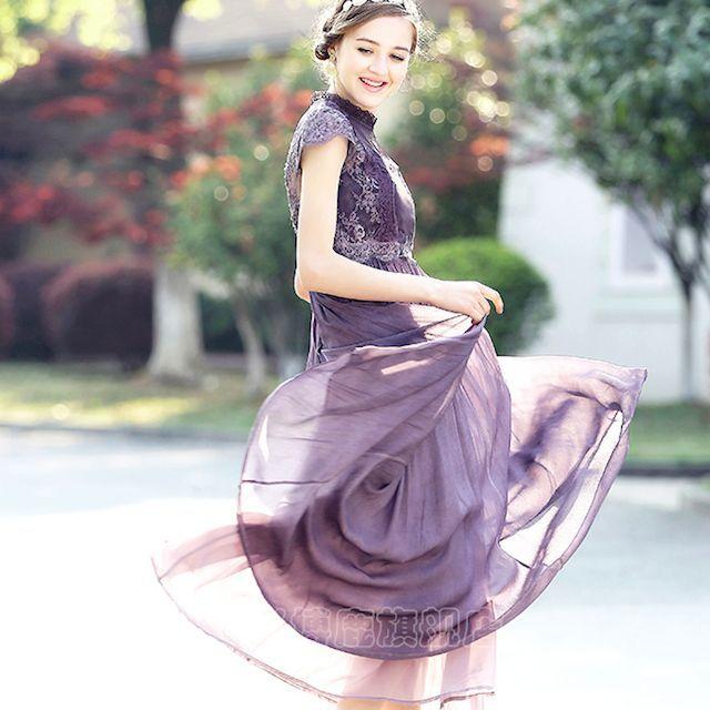 結婚式 ドレス 服装 ワンピース パーティードレス 20代 30代 袖あり 40