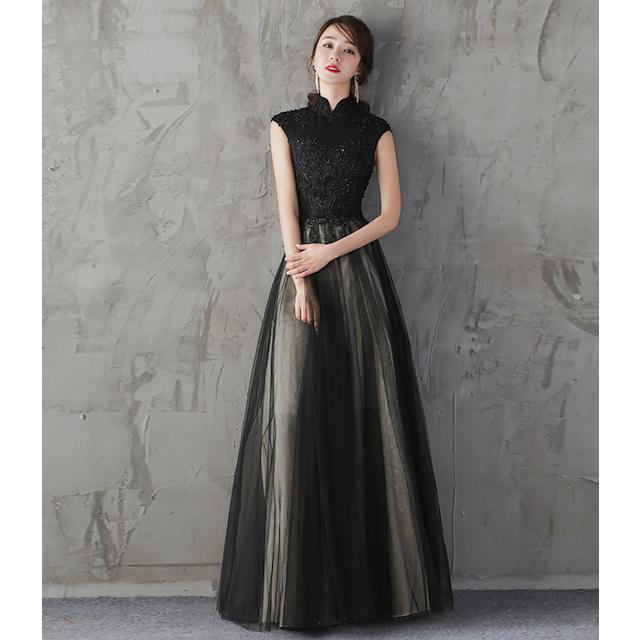 値引きする ロングドレス 演奏会ワンピース 大人 上品 フォーマルドレス黒 マキシ丈 パーティードレス 代30代40代 成人式発表会 膝丈 かわ大 かわ小 ドレス 新商品 Skylanceronline Com
