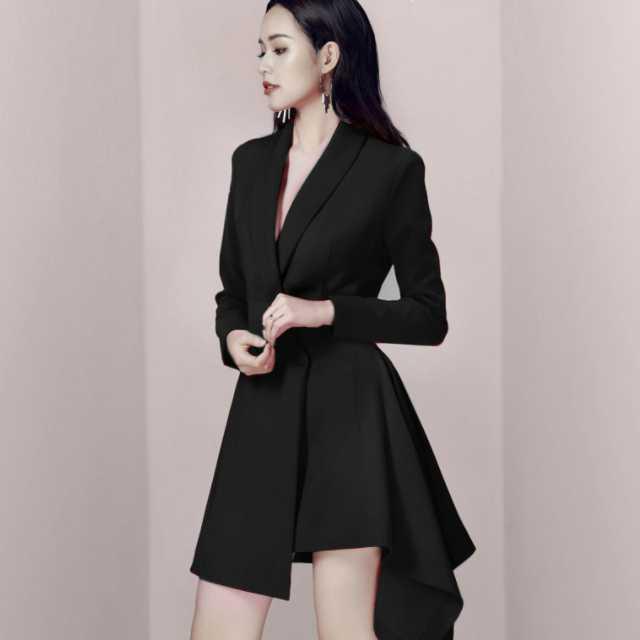 韓国 ファッション レディース パーティードレス お呼ばれワンピース 秋 冬 春 セクシー 代 30代 40代 アシンメトリー キレセク Op Kn 0007 Urubei 通販 Yahoo ショッピング