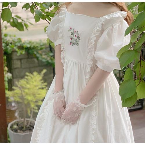 ゆめかわ ワンピース ゆめかわいい ワンピース クラシカル ワンピース 病みかわいい クラシカル 半袖 夏 夢かわ 夢ワンピ ロマ Op Tm 0477 Urubei 通販 Yahoo ショッピング