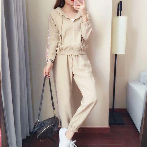 オールインワン セットアップ レディース 春 上下セット スウェット ランニングウェア パーカー スウエットパンツ アウトドアルームウェア トレ定 Roomwear Op To 00 Urubei 通販 Yahoo ショッピング