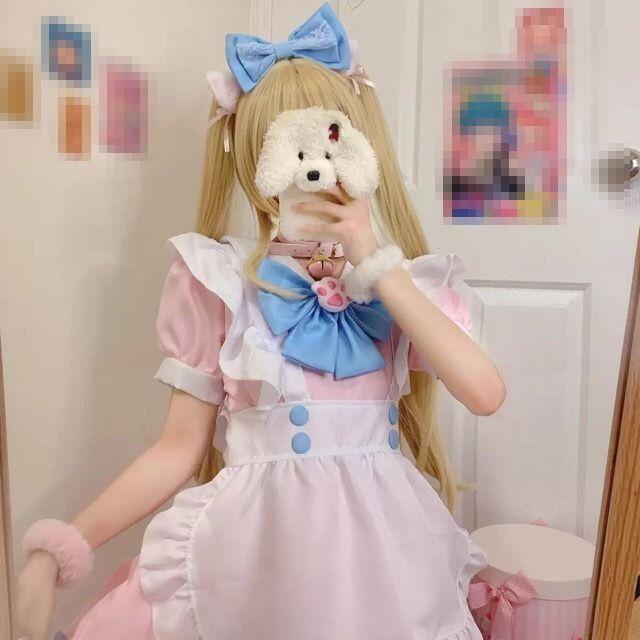 ロリータ服 男 アイドル 衣装 魔法少女 ロリータファッション ワンピース メイド服 カチューシャセット 映え 配信 量産型 地雷 夢かわ