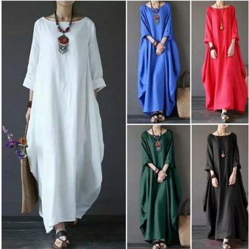 ロングワンピース 大きいサイズ 長袖 ワンピース レディース ロングワンピース 夏 春 トップス アウター エレガント かわ大 オールインワン カラー レッド Trialapaz Com