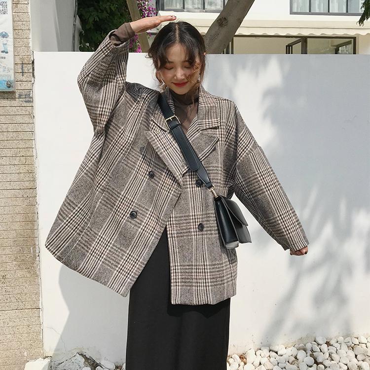アウター レディース コート レディース チェスター グレンチェック グレー オフィス カジュアル 通勤 通学 秋 冬 ベーシック ジャケット かわ大 Ot Ot 0042 Urubei 通販 Yahoo ショッピング