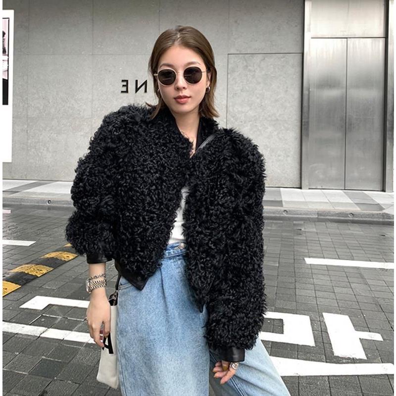 アウター レディース 冬新作 人気 もこもこ プードルファー ジャケット コート ノーカラー かわ大 かわ小 :ot-ot-0078:URUBEI -  通販 - Yahoo!ショッピング