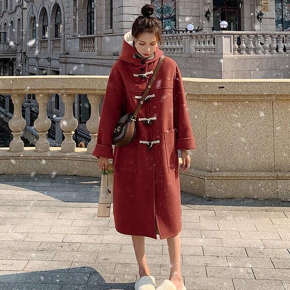 アウター レディース コート 冬 ダッフルコート ロング 大きいサイズ 長袖 フード付き オーバーサイズ かわ大 かわ小 Ot Ot 0166 Urubei 通販 Yahoo ショッピング