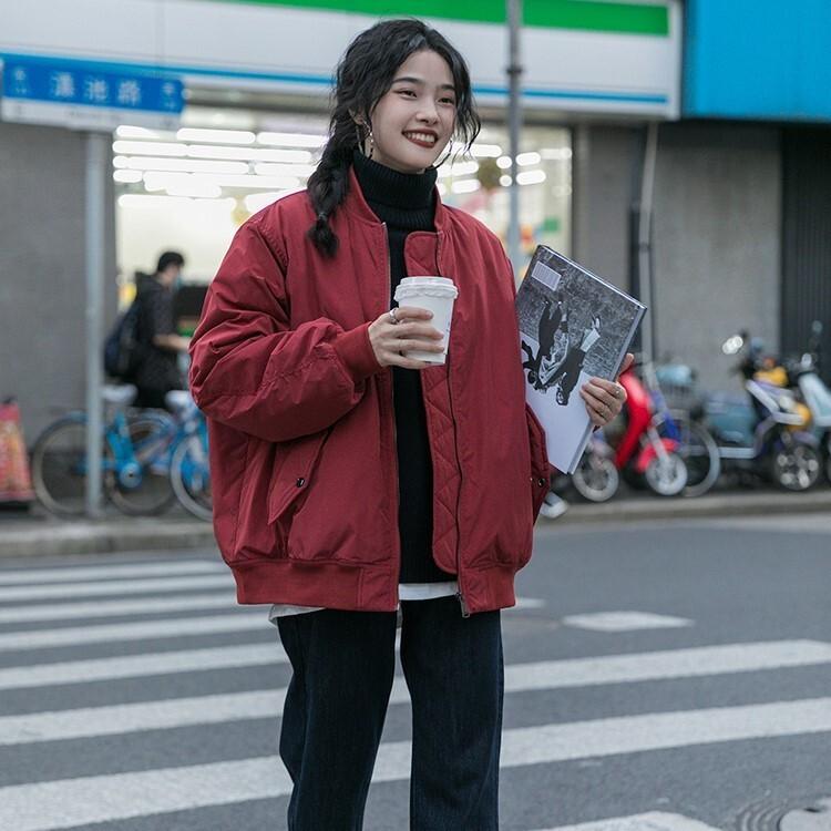 奇跡の再販 アウター レディース Ma 1 ブルゾン ジャンパー ショート丈 長袖 オーバーサイズ レディース アウター カジュアル ストリート 秋 冬 大き セール30 Off Carlavista Com