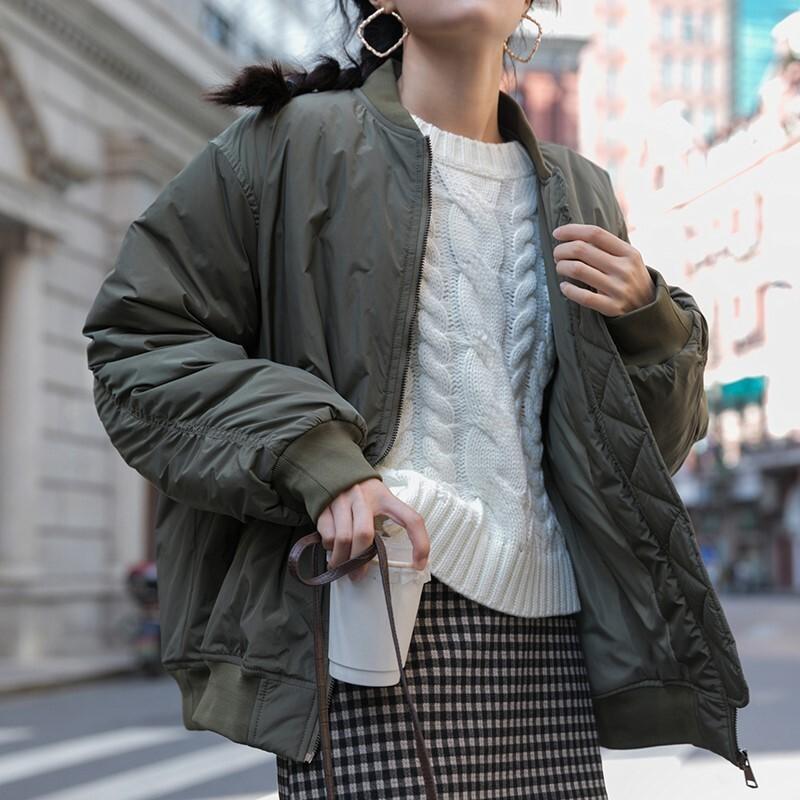 奇跡の再販 アウター レディース Ma 1 ブルゾン ジャンパー ショート丈 長袖 オーバーサイズ レディース アウター カジュアル ストリート 秋 冬 大き セール30 Off Carlavista Com