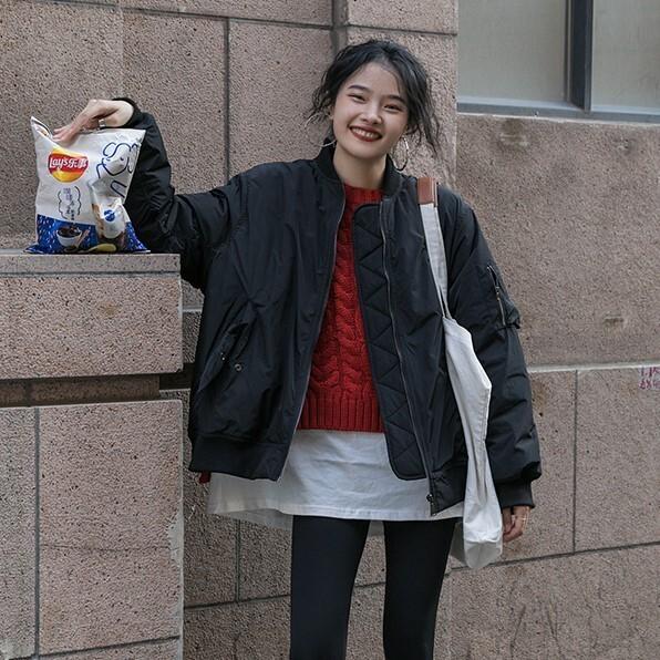 奇跡の再販 アウター レディース Ma 1 ブルゾン ジャンパー ショート丈 長袖 オーバーサイズ レディース アウター カジュアル ストリート 秋 冬 大き セール30 Off Carlavista Com