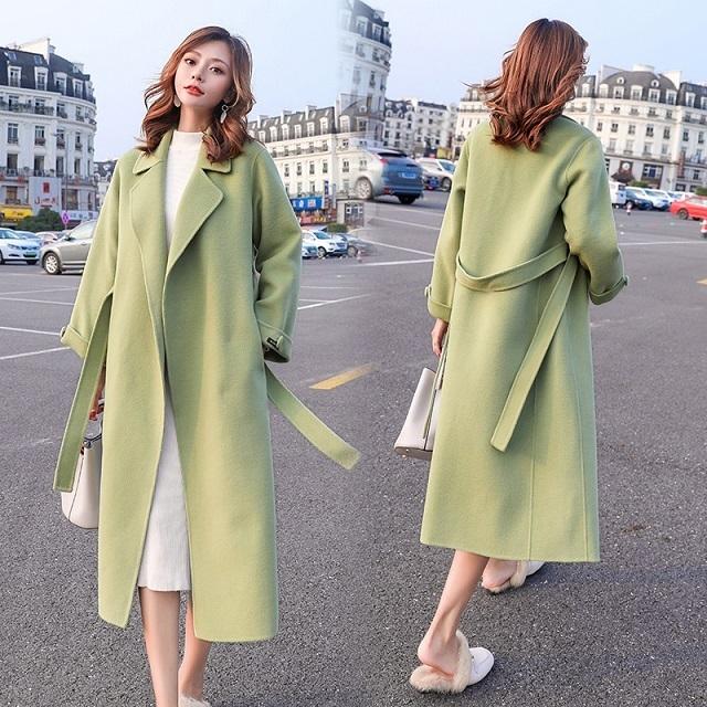 正規通販 チェスターコート グリーン 春服 ロングコート 冬服 韓国 新品 レディース チェスターコート Labelians Fr
