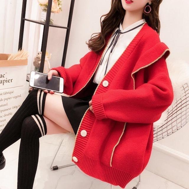 ニットカーディガン レディース 秋冬 冬 ニットカーディガン レディース コーデ ロング ニットカーディガン レディース オフィス 厚手 トレ定 かわ大 Ot Uog 0914 Urubei 通販 Yahoo ショッピング