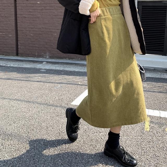 スカート レディース スカート ボトムス 秋 冬 カジュアル コーデ シンプル セレカジ 代 30代 スカート ハイウエスト ミモレ丈 コーデュロイ キレナチュ Sk Ot 0216 Urubei 通販 Yahoo ショッピング
