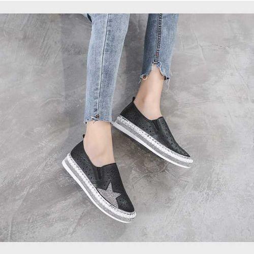 星柄 レディース 夏スニーカー スリッポン レディース フラットシューズ レディース 靴 歩きやすい 星 ビジュー ローカット シルバー Ss Ut 0053 Urubei 通販 Yahoo ショッピング