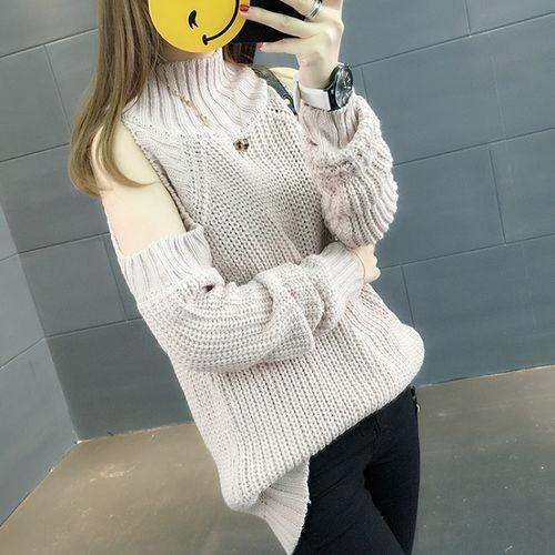 全４色 ニット 冬 ハイネック 肩出し ショルダー もこもこ ゆるふわ 可愛い セーター ソリッドカラー キレナチュ Tp To 0239 Urubei 通販 Yahoo ショッピング