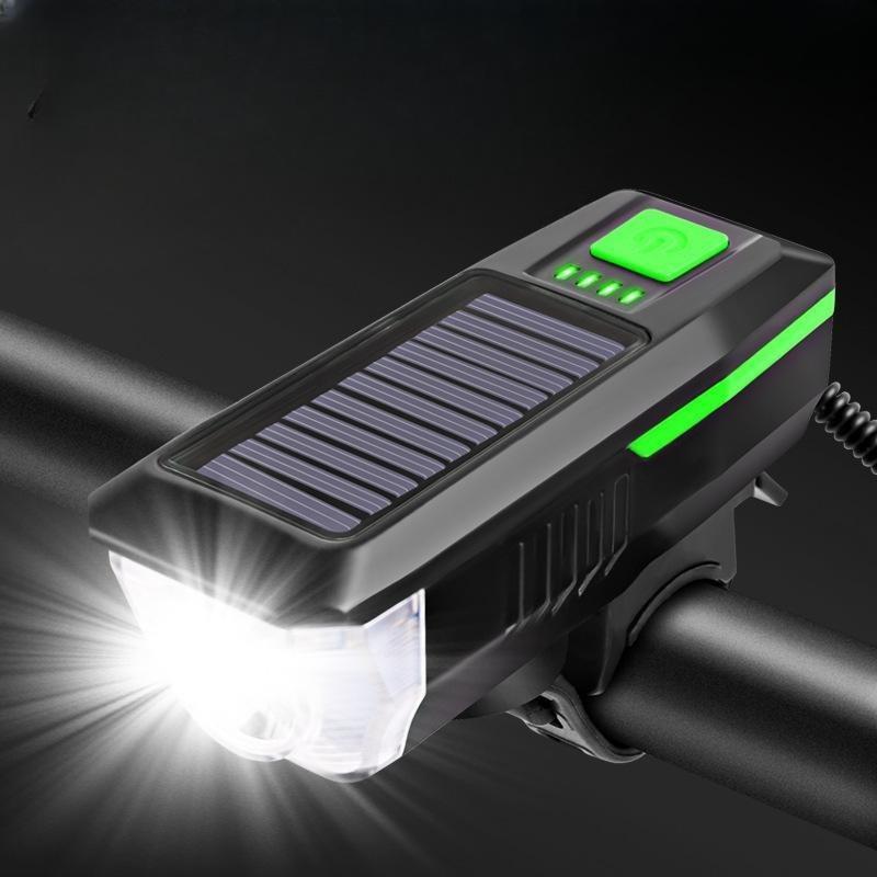 自転車 ライト usb 充電式 自転車ヘッドライト ソーラー充電 2000mAh 電池 IPX4 防水 led 高輝度 200ml照射距離 クラクション｜urushibara-store｜05