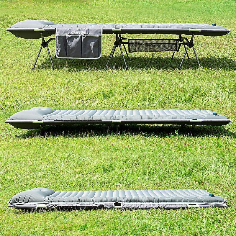Gaifsuai コット キャンプ アウトドア ベッド 3WAY ハイ/ロー切替可能 エアー簡易ベッド 折りたたみ コンパクト 軽量 電動エ コット キャンプ アウトドア ベッド 3WAY ハイ/ロー切替可能 エアー簡易ベッド 折りたたみ コンパクト 軽量 電動エ