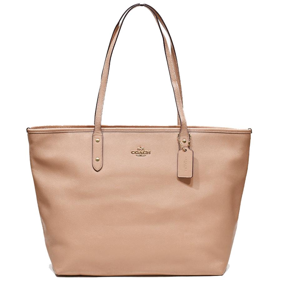 【並行輸入品】 訳あり コーチ トート バッグ COACH F11926 IMA55 ラージ クロスグレイン レザー シティー ジップ トート ヌードピンク | COACH