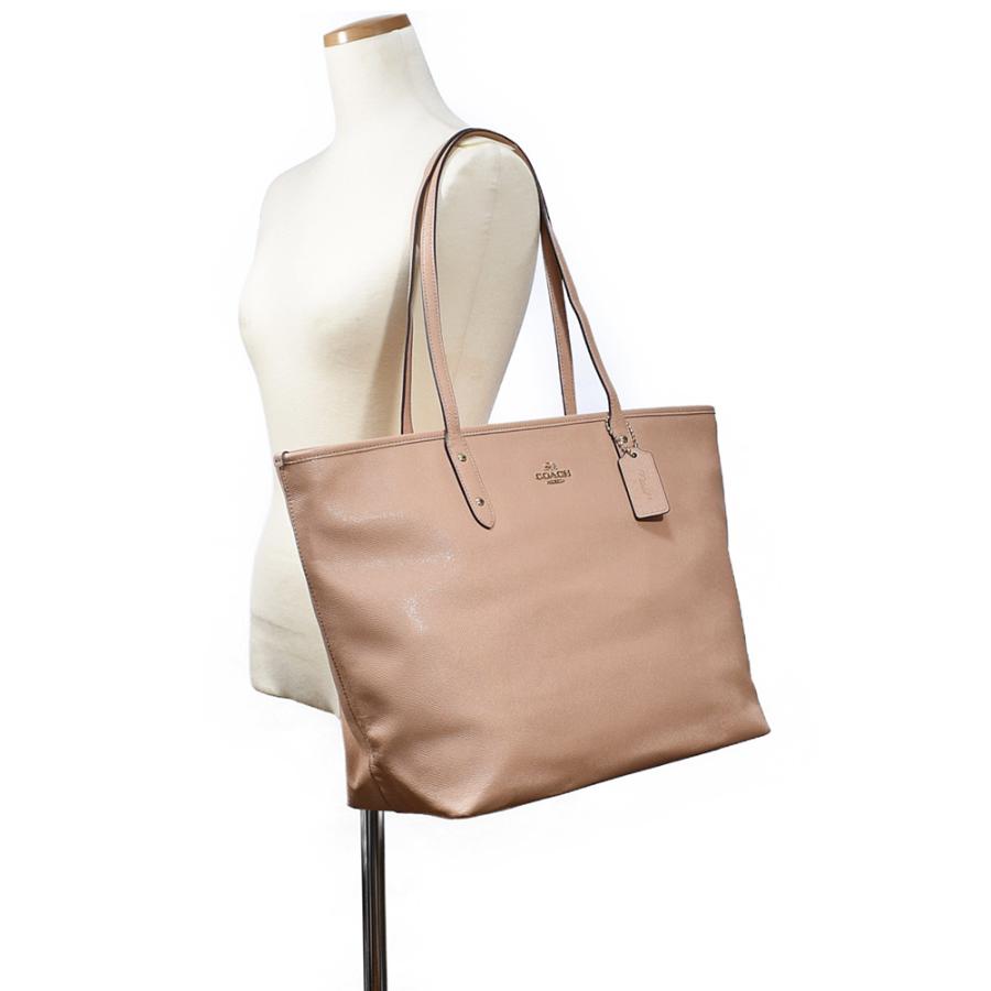 【並行輸入品】 訳あり コーチ トート バッグ COACH F11926 IMA55 ラージ クロスグレイン レザー シティー ジップ トート ヌードピンク | COACH | 01