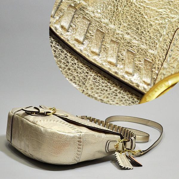 【並行輸入品】 コーチバッグ 2WAY 斜め掛け ショルダーバッグ COACH ポピー メタリック レザー ウィップ ホーボー 19008 B4/PL プラチナ | COACH | 04