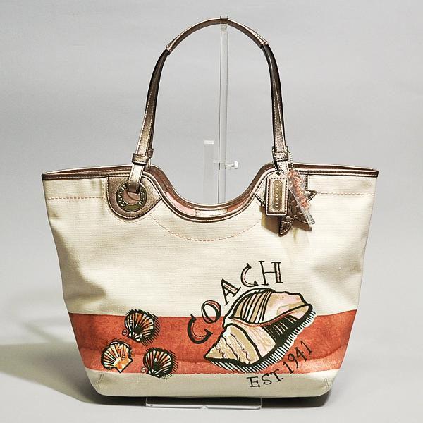 コーチバッグ トート COACH ビーチ シェル モチーフ トート F19273 SV/MC Multicolor マルチカラー