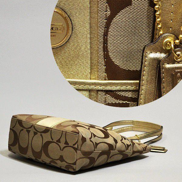 【美品】COACH コーチ トートバッグ シグネイチャー F25771 ブラウン COACH 【並行輸入品】 コーチ トート バッグ F25771
