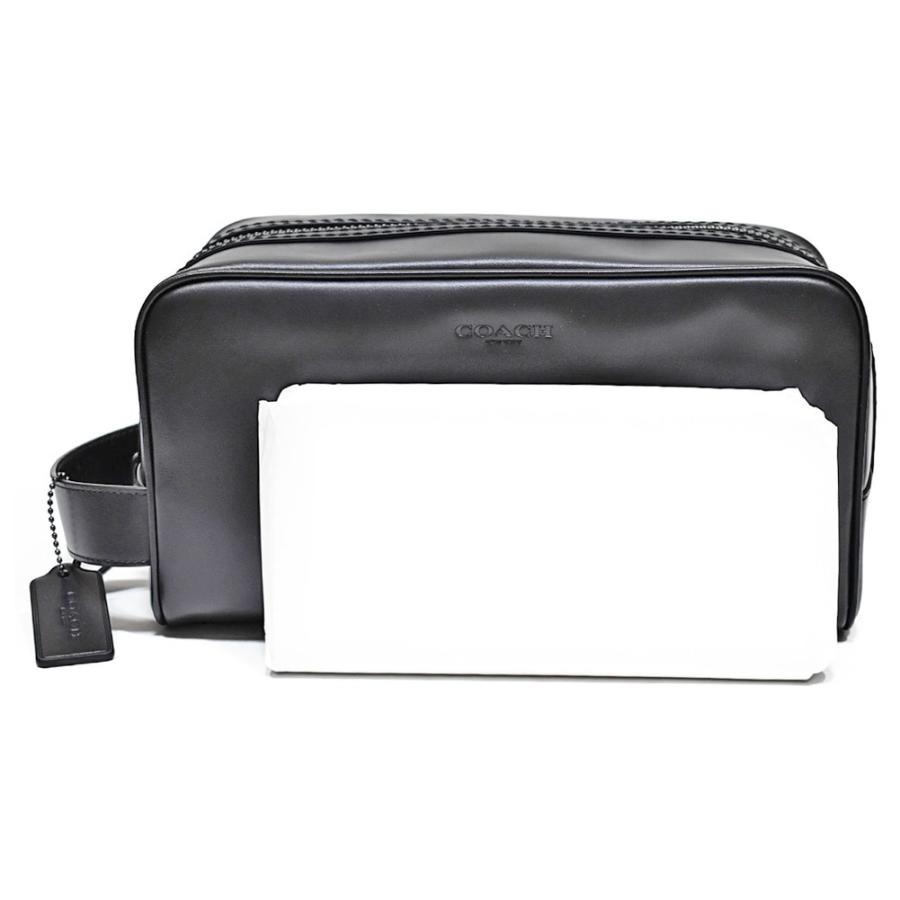 【並行輸入品】 コーチ セカンドバッグ メンズ ポーチ レザー バッグ アウトレット COACH 2836 QB/BK ラージ ブラック | COACH | 01