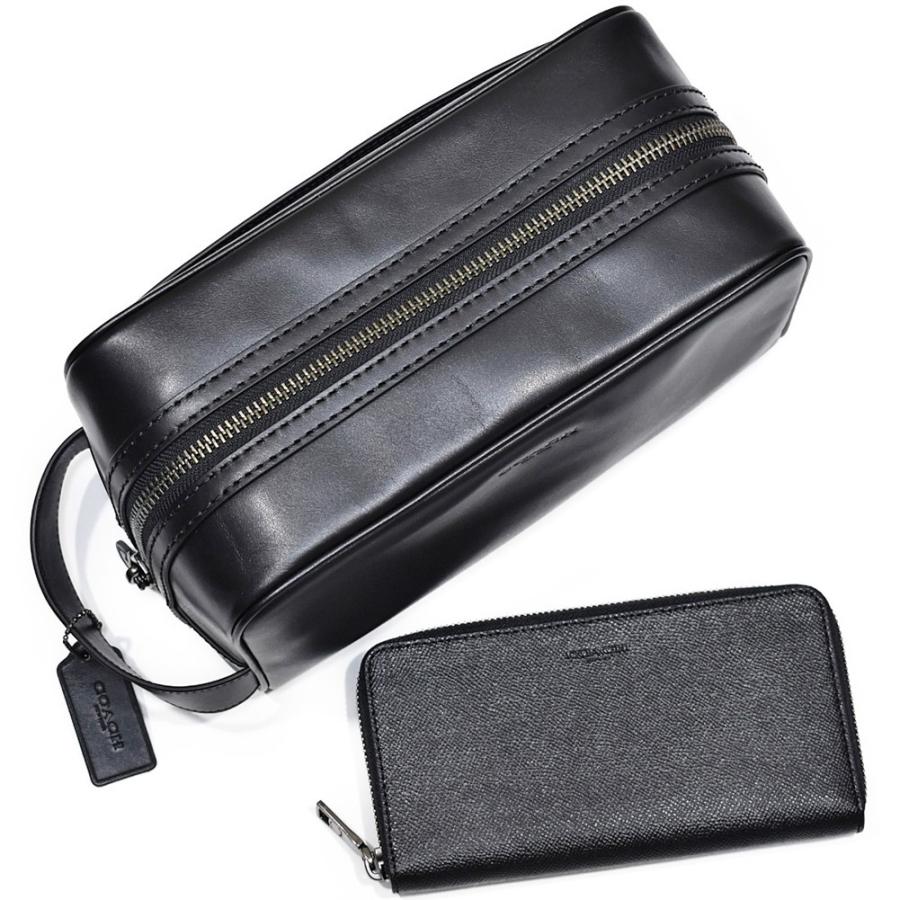 【並行輸入品】 コーチ セカンドバッグ メンズ ポーチ レザー バッグ アウトレット COACH 2836 QB/BK ラージ ブラック | COACH | 02