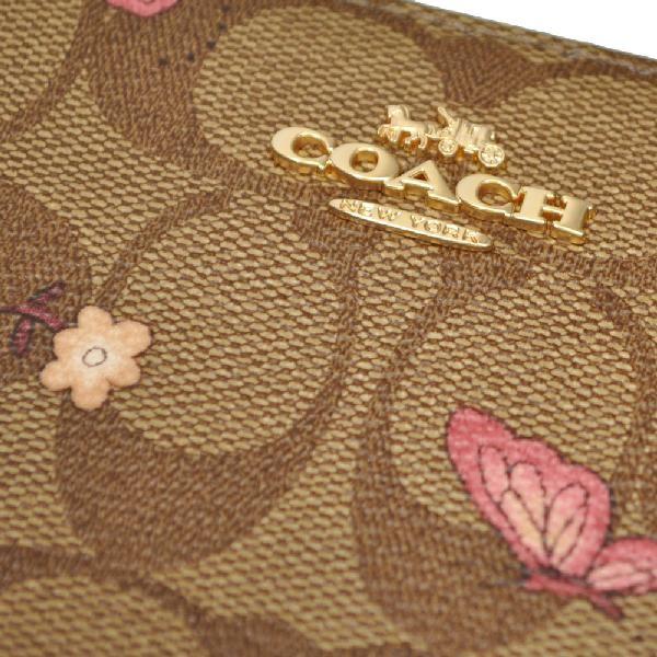 コーチ COACH 財布 長財布 F2858 IMLL9 PVC シグネチャー バタフライ 蝶々 プリント アコーディオン ジップアラウンド カーキ｜uruzz｜04