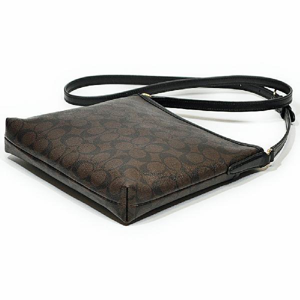 【並行輸入品】 コーチ COACH 斜め掛け ショルダー バッグ F29210 IMAA8 PVC シグネチャー ジップ ファイル クロスボディー ブラウン/ブラッ | COACH | 02