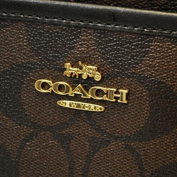 【並行輸入品】 コーチ COACH 斜め掛け ショルダー バッグ F29210 IMAA8 PVC シグネチャー ジップ ファイル クロスボディー ブラウン/ブラッ | COACH | 04