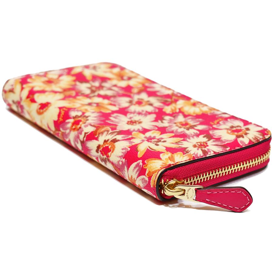 【並行輸入品】 コーチ COACH 財布 長財布 3474 IMPMC デイジー 花柄 プリント PVC アコーディオン ジップアラウンド ピンクマルチカラー | COACH | 01