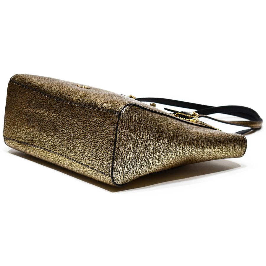 【並行輸入品】 訳あり コーチ トート バッグ COACH F36459 LIGLD メタリック レザー ターンロック スモール トート ゴールド | COACH | 02