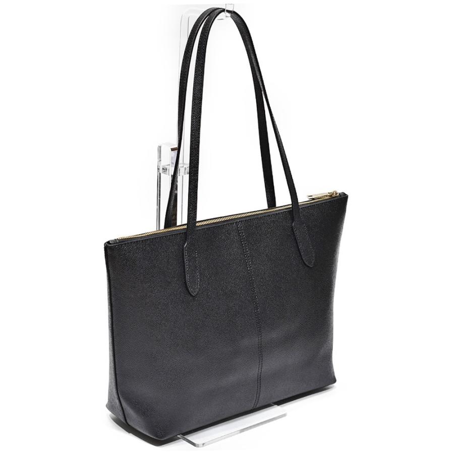 COACH コーチ ジップ トートバッグ 4454 ブラック 中古 COACH コーチ レザー トートバッグ ブラック 黒 4454 かばん