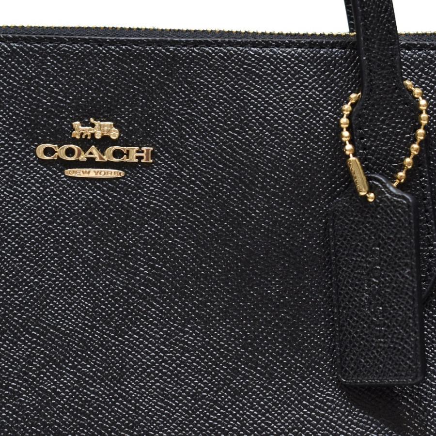 コーチ トート バッグ COACH 4454 F4454 IMBLK クロスグレイン レザー ジップ トート ブラック｜uruzz｜06