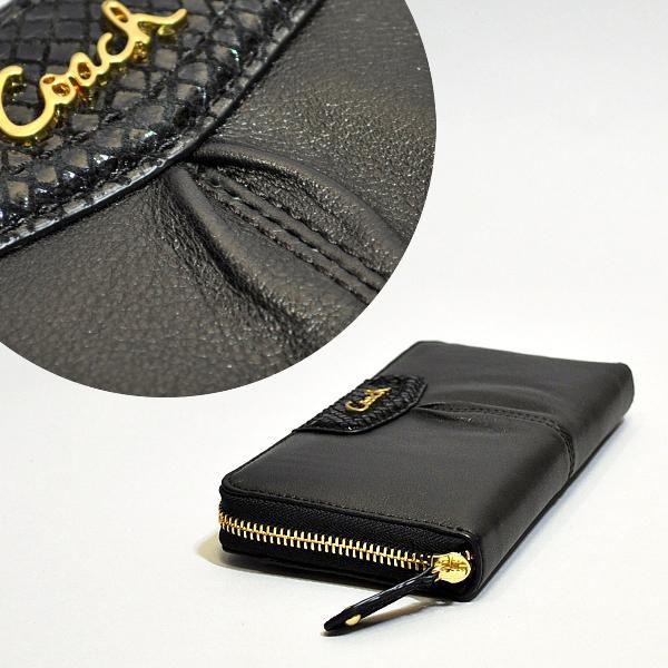 【並行輸入品】 コーチ 財布 長財布 COACH F48102 アシュレイ レザー ファスナー アコーディオン ジップアラウンド 長財布 B4/BK ブラック | COACH | 01