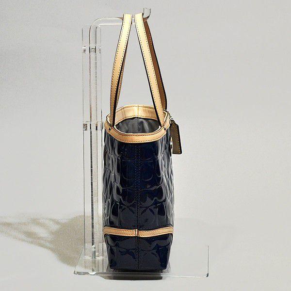 【並行輸入品】 コーチ トート バッグ ポーチ COACH F48166 ペイトン エンボスド パテント トップ ハンドル トート SNVT2 ネイビー/タン | COACH | 02