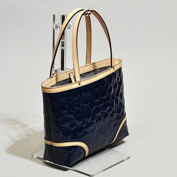 【並行輸入品】 コーチ トート バッグ ポーチ COACH F48166 ペイトン エンボスド パテント トップ ハンドル トート SNVT2 ネイビー/タン | COACH | 03