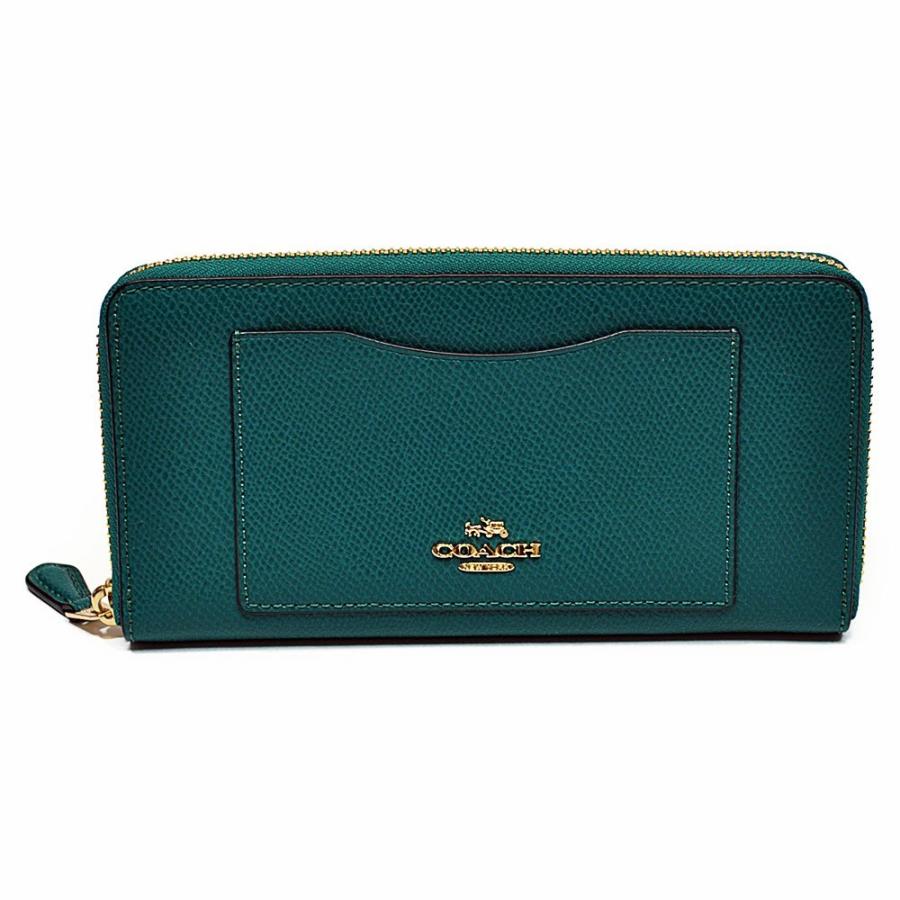 【並行輸入品】 コーチ COACH 財布 長財布 F54007 IMATL クロスグレイン レザー アコーディオン ジップアラウンド アトランティック | COACH