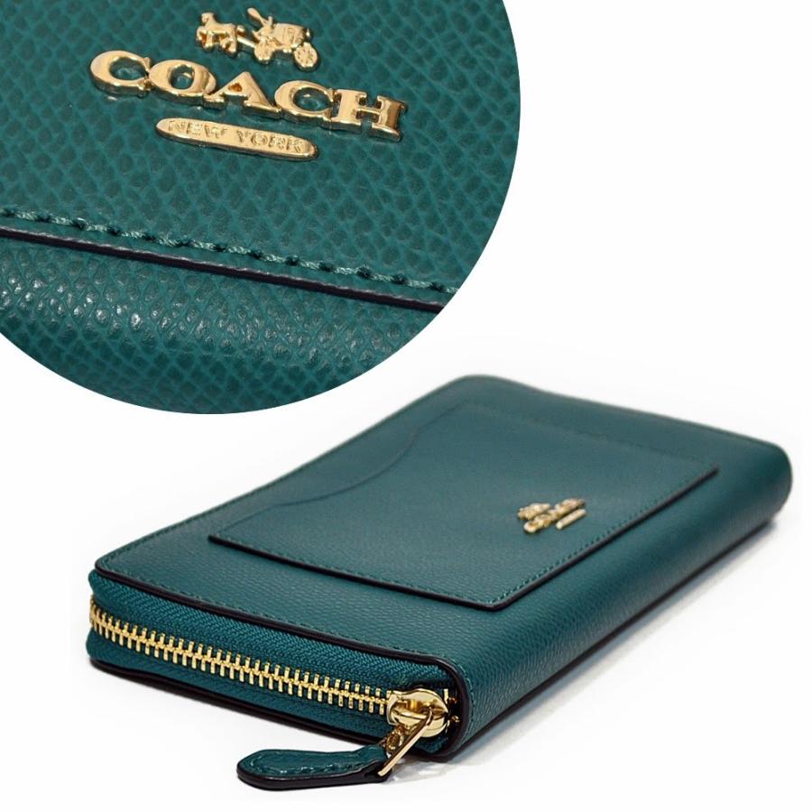 【並行輸入品】 コーチ COACH 財布 長財布 F54007 IMATL クロスグレイン レザー アコーディオン ジップアラウンド アトランティック | COACH | 01