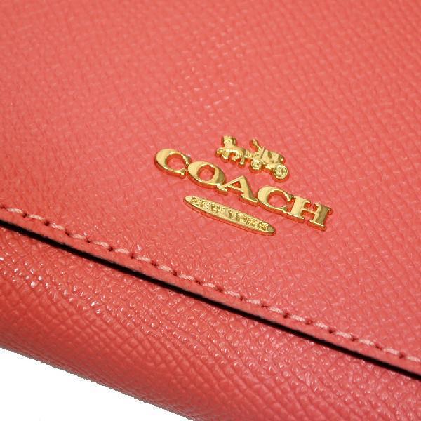 【並行輸入品】 コーチ COACH 財布 長財布 F54007 IMB3R クロスグレイン レザー アコーディオン ジップアラウンド ブライトコーラル | COACH | 03