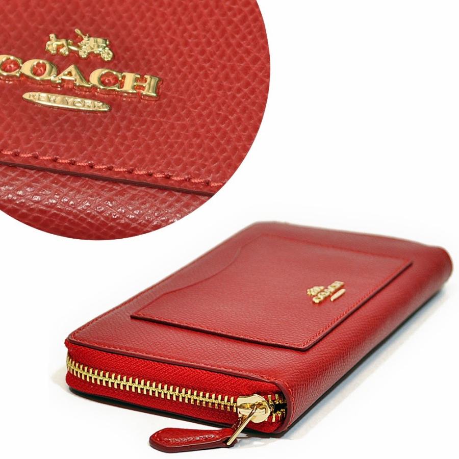 【並行輸入品】 コーチ COACH 財布 長財布 F54007 IMDN8 クロスグレイン レザー アコーディオン ジップアラウンド トゥルーレッド | COACH | 01