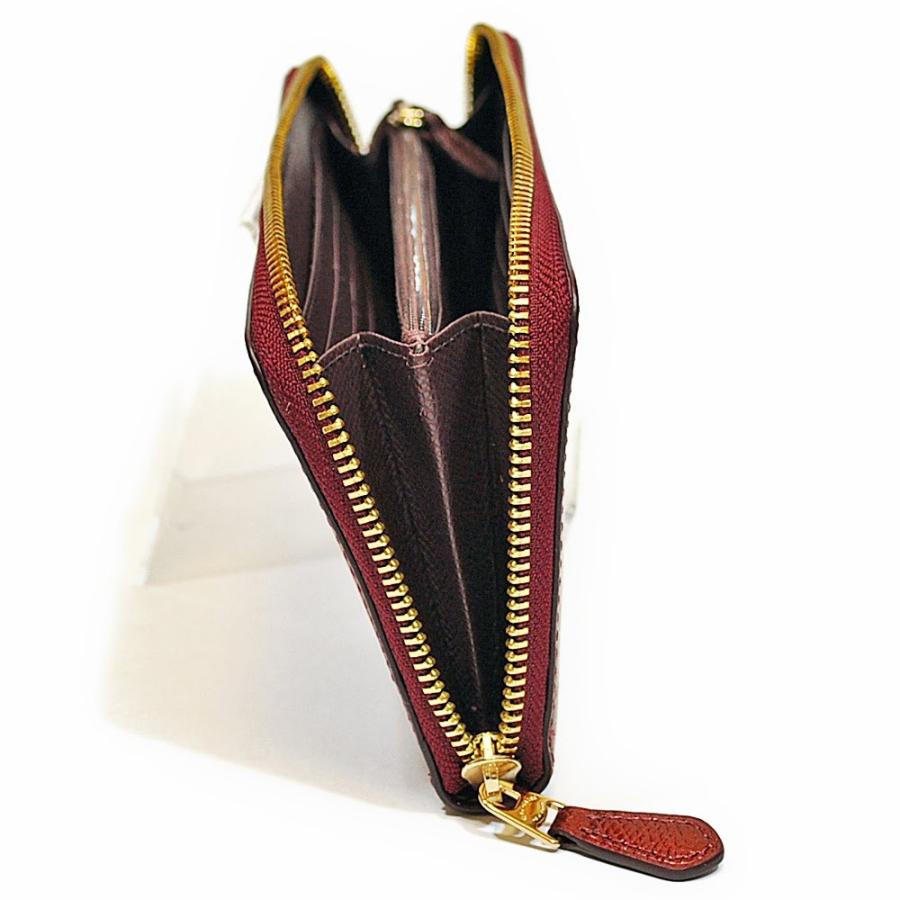 【並行輸入品】 訳あり コーチ COACH 財布 長財布 F54007 IME42 クロスグレイン レザー アコーディオン ジップアラウンド メタリックチェリー | COACH | 04