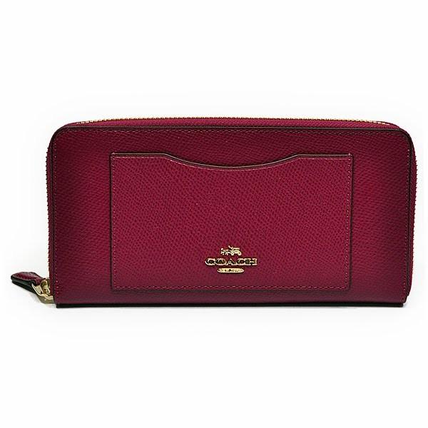 【並行輸入品】 コーチ COACH 財布 長財布 F54007 IMFUS クロスグレイン レザー アコーディオン ジップアラウンド フーシャ | COACH