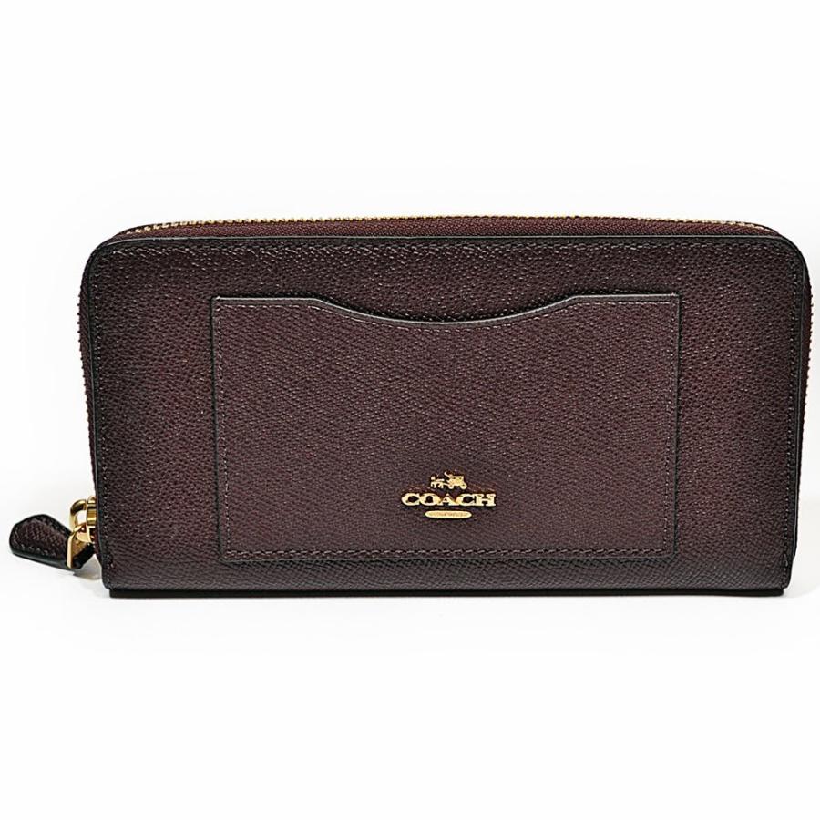 【並行輸入品】 コーチ COACH 財布 長財布 F54007 IML7C クロスグレイン レザー アコーディオン ジップアラウンド オックスブラッド | COACH