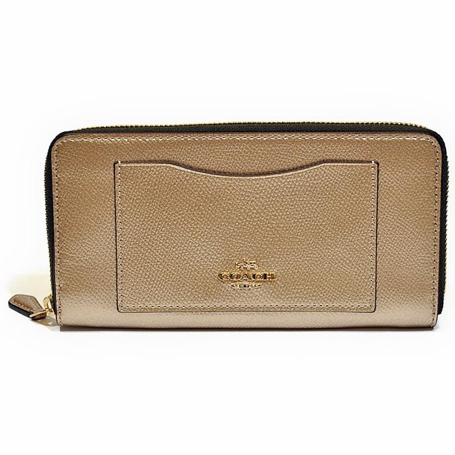 【並行輸入品】 コーチ COACH 財布 長財布 F54007 IMLH4 クロスグレイン レザー アコーディオン ジップアラウンド プラチナ | COACH