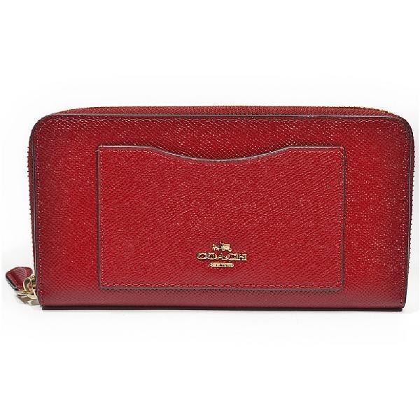 【並行輸入品】 コーチ COACH 財布 長財布 F54007 IMN2G クロスグレイン レザー アコーディオン ジップアラウンド ダークレッド | COACH