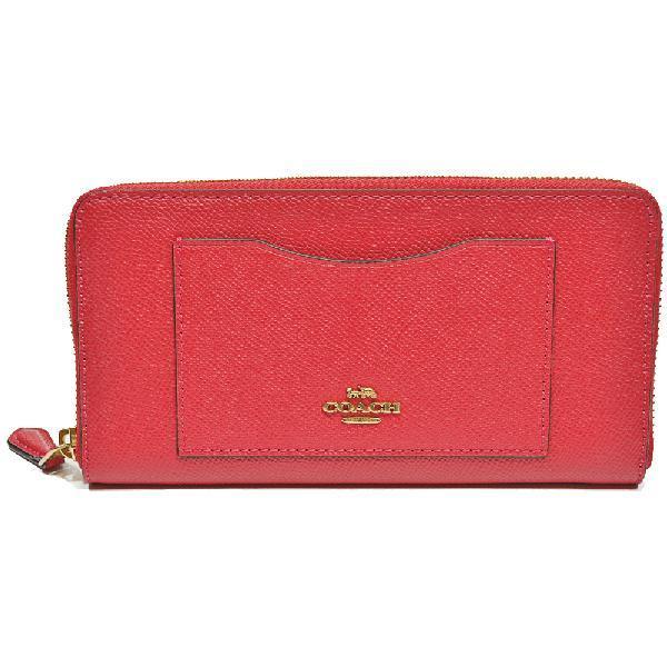 【並行輸入品】 コーチ COACH 財布 長財布 F54007 IMPOP クロスグレイン レザー アコーディオン ジップアラウンド ポピー | COACH